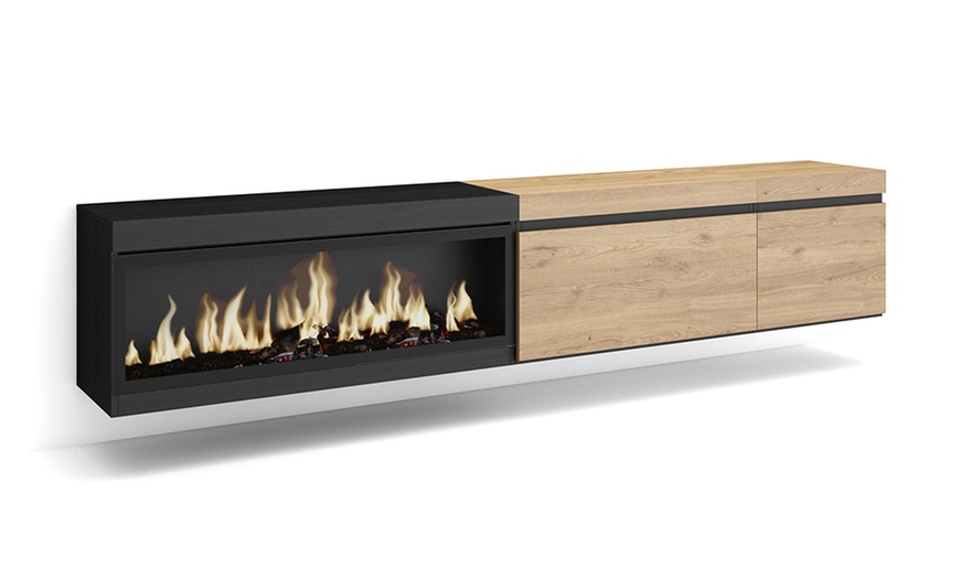 Image 26: Meuble TV suspendu avec grande capacité de rangement  