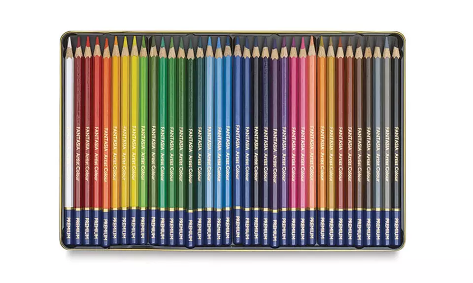 Artist Grade Fantasia Premium Colored Pencil Set (36-Piece) - Second Medium