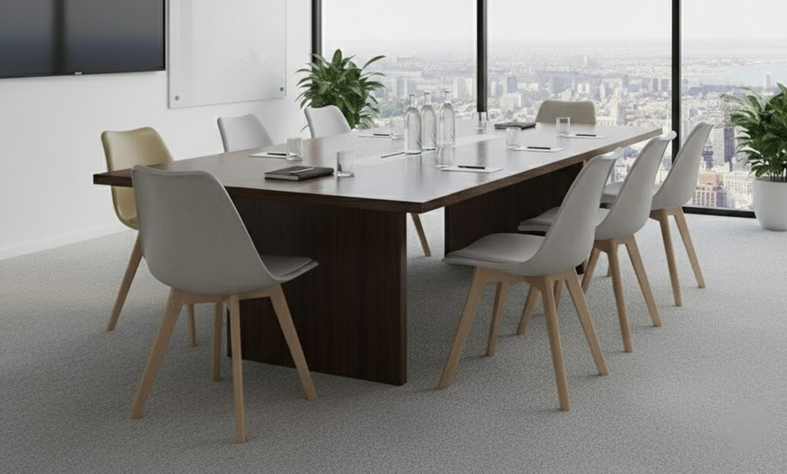 Image 16: Set 4 sedie in ecopelle e legno di faggio