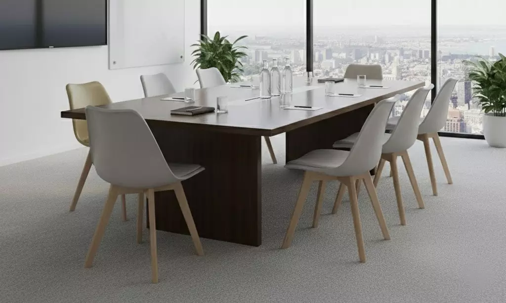 Set 4 sedie in ecopelle e legno di faggio