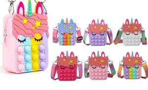 Black Friday Unicorn Push Pop Fidget Bubble Shoulder Bag