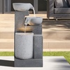 Image 1: Outdoor Multi-Tier Ceramic LED Fountain Water Feature