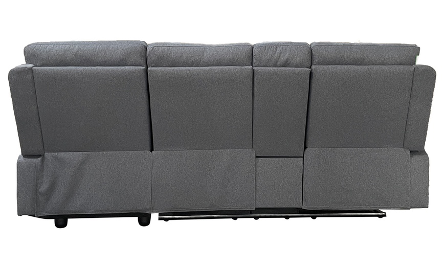 Image 6: Sorento Three Seater Fabric Corner Reclining Sofa 