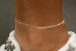 Italian Made 925 Sterling Silver Gold Anklet Chain Collection 9" and 10" Option - Second Medium