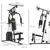 Image 5: HomCom Multifunction Home Gym Machine with 45kg Weight Stack