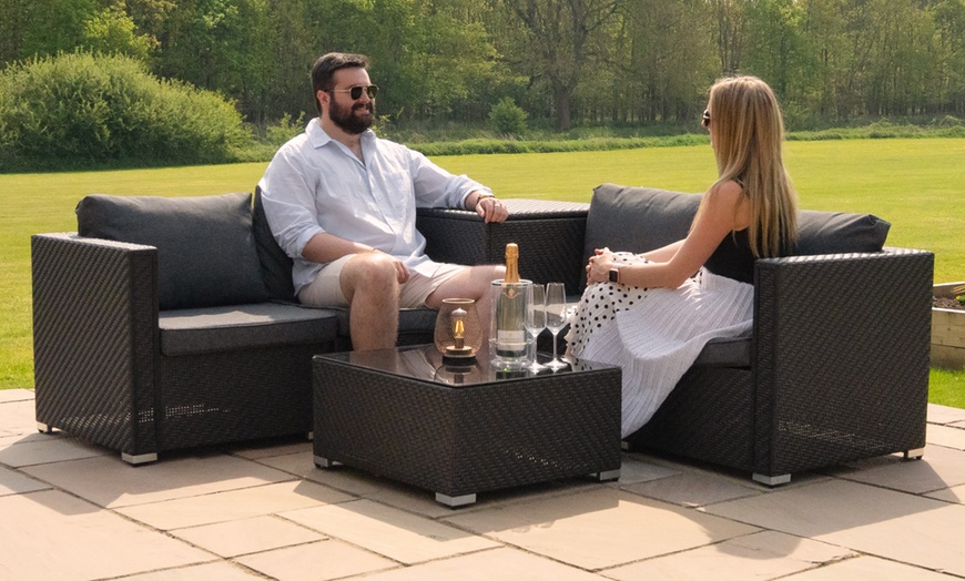 Image 1: Monster Group Six-Piece Rattan-Effect Furniture Set