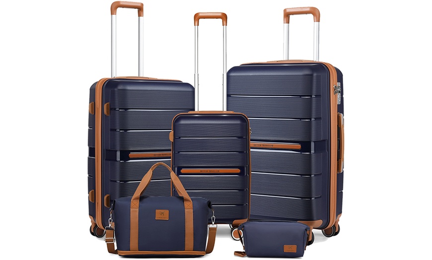 Image 3: Juego de 3 maletas rígidas con bolso de mano y neceser