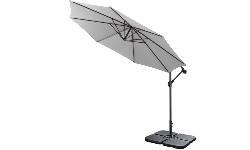 Image 6: 3M Cantilever Parasol with Base 