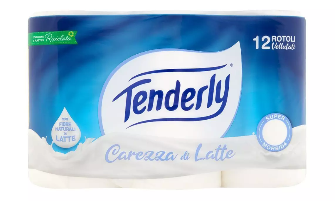 108 rotoli di carta igienica Tenderly Carezze di Latte