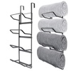 Image 4: Two- or Four-Tier Space-Saving Over Door-Mounted Towel Rail