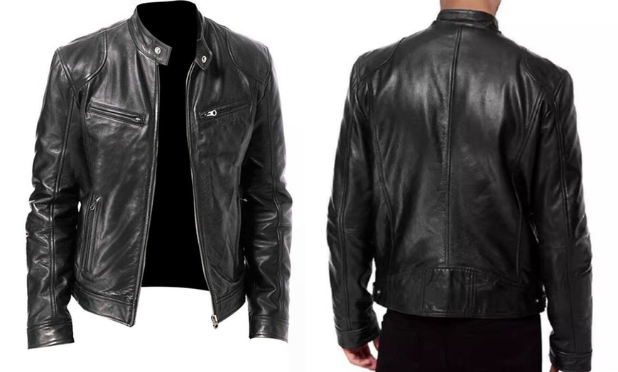 Image 3: Old-School Moto Jacket