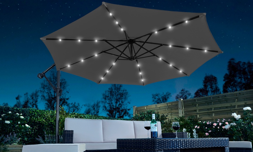 Image 9: Cantilever Parasols - Standard or Solar LED + Optional Base
