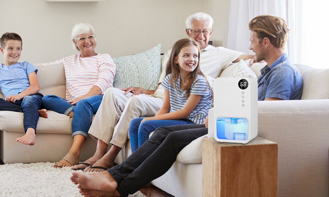 iMounTEK 37oz Dehumidifier with 950sq.ft Coverage, 24H Timer and 7-Color Light