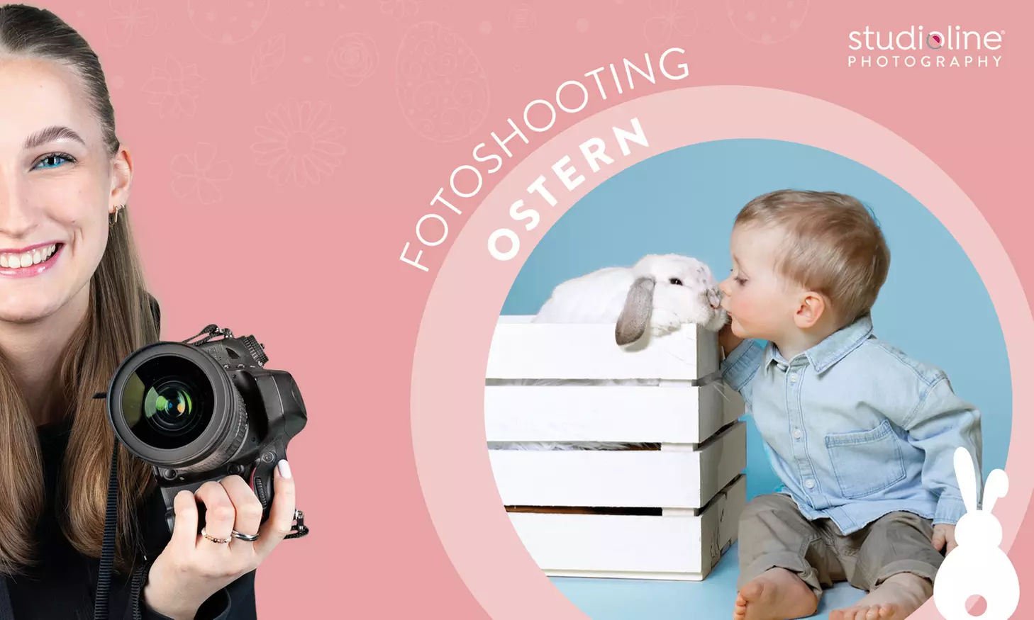 Nur für kurze Zeit: 60 Min. Oster-Special Fotoshooting-Erlebnis inkl. Bildern + Goldcard (bis 88% sparen) - Primary Image