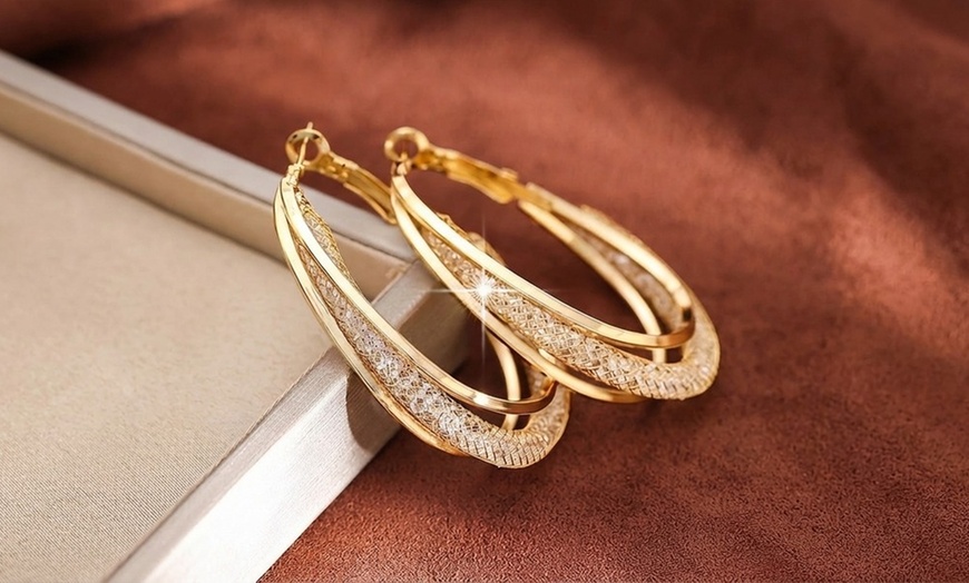 Image 3: Paires de boucles d'oreilles type créole