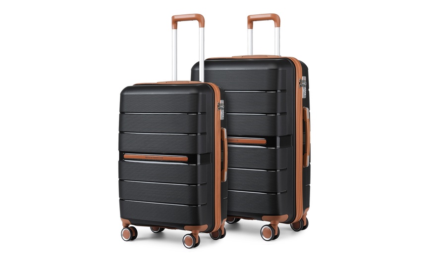 Image 3: 24- and 28-Inch Suitcases with a Backpack Luggage Set