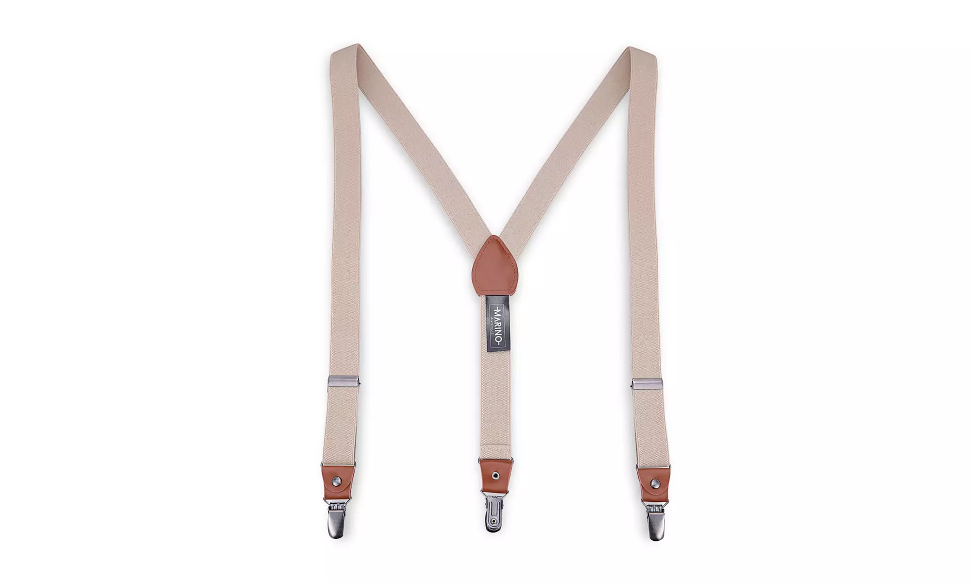 Men's Textured Strap 1" Wide Suspender Bow Tie