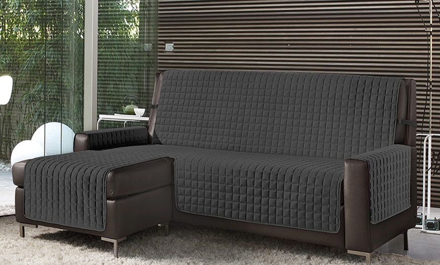 Image 19: Omkeerbare gewatteerde bankhoes