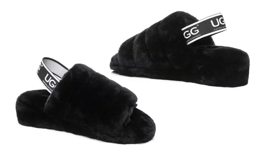 Image 2: UGG Puffy Slippers