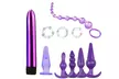 10Pcs Vibrator Anal Plug Kit Stimulator Massager Sex Toy - Second Medium