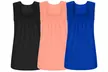 3 Pack Women's Essential Square Neck Tank Tops S-3X - Second Medium