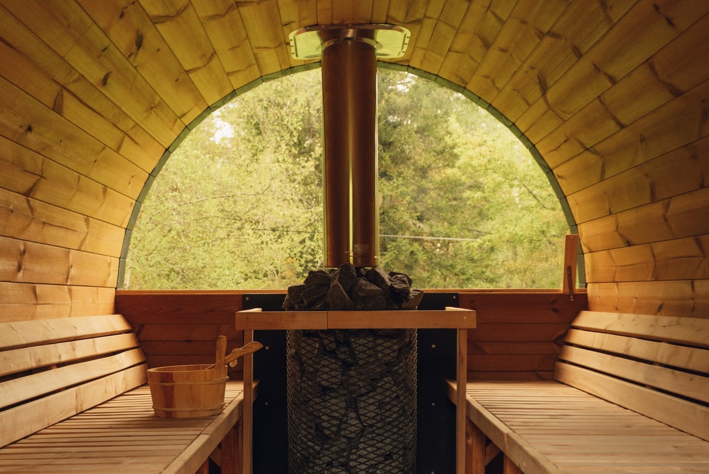 Enjoy Riverside Sauna with Cold Plunge & Complimentary Refreshments