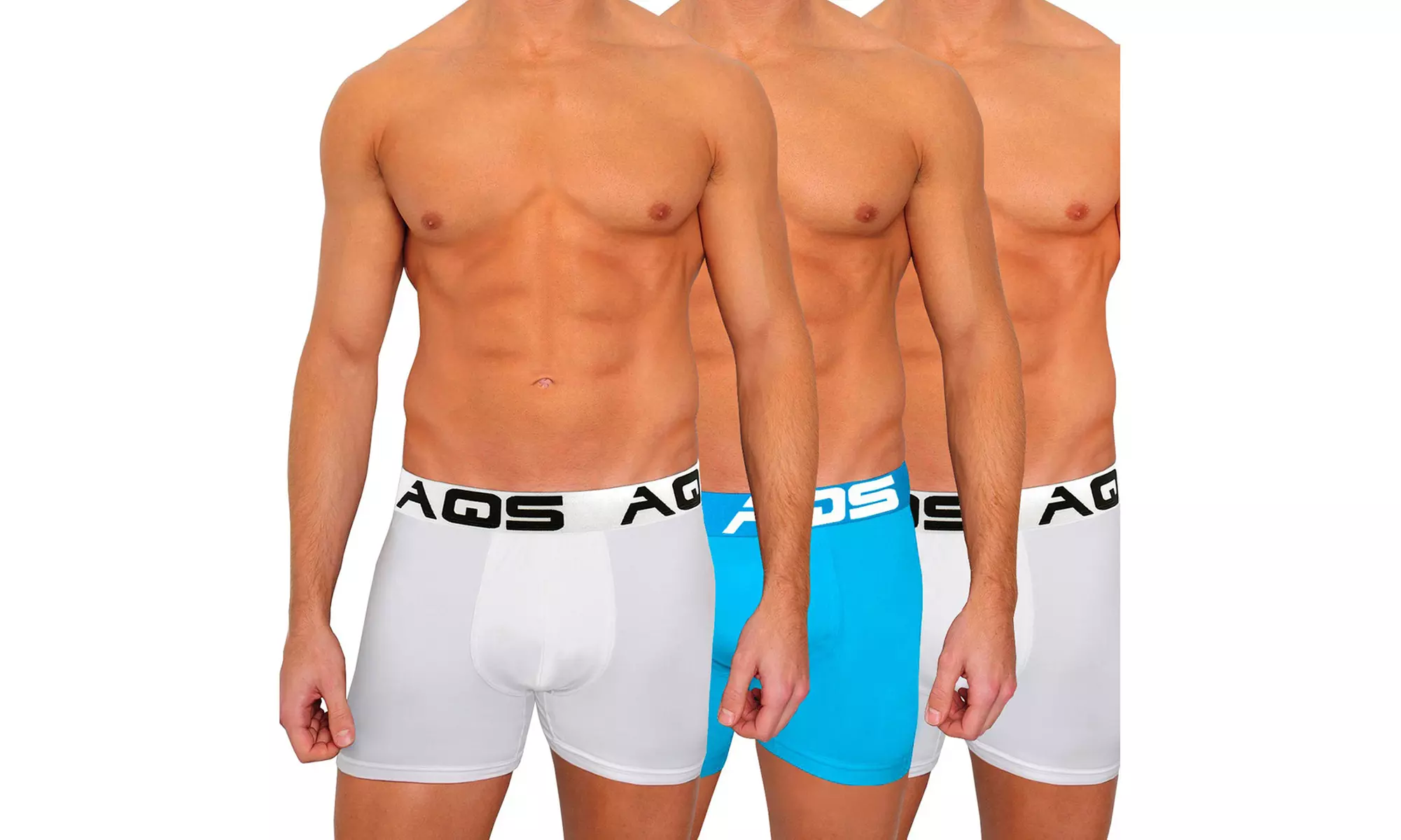 3 Pack AQS Men's Classic Fit Boxer Briefs (S-3XL)