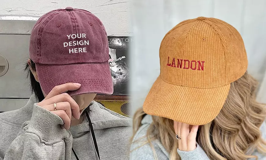 Image 1: Get a Custom Embroidered Hats with Unique Designs!