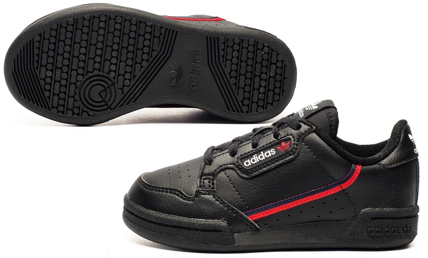 Image 2: Adidas Original Continental 80 Junior Trainers