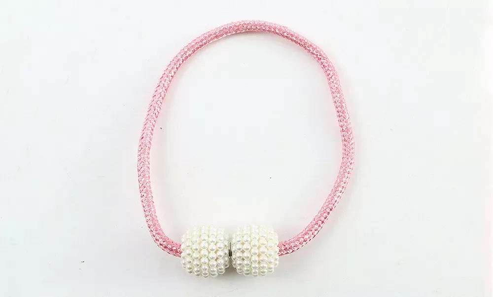 2Pcs Curtain Tie Backs Magnetic Ball Buckle Holder Tieback Clips Window Home