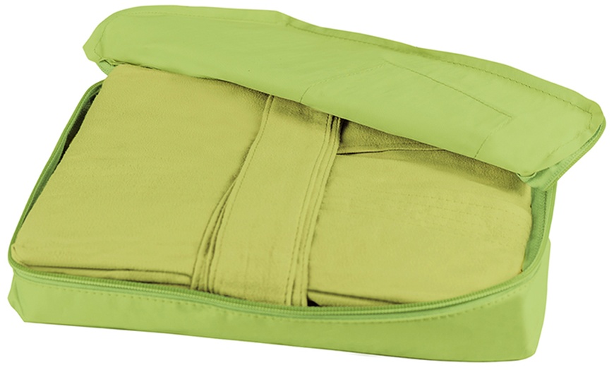 Image 48: Sneldrogend microfiber badjas met capuchon