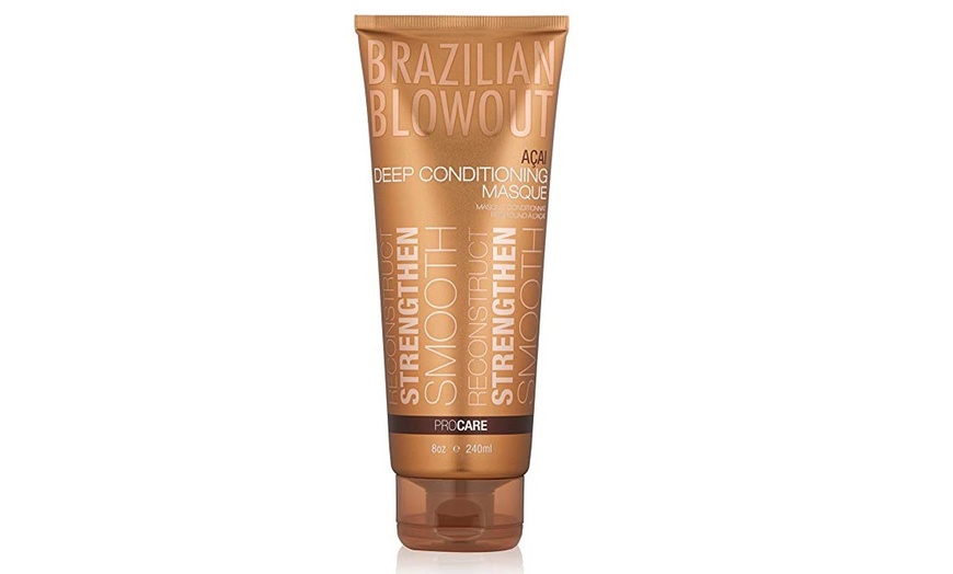Image 2: Brazilian Blowout Anti-Frizz Acai Deep Conditioning Masque 8 oz 