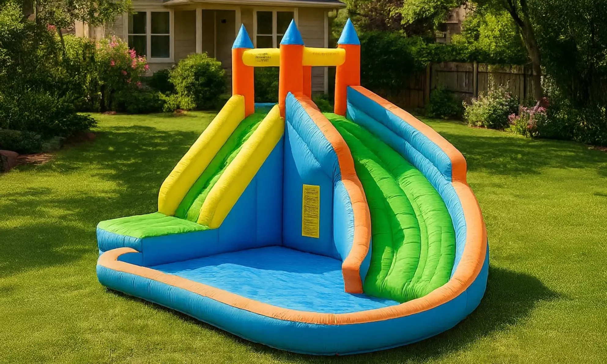 Opblaasbaar springkasteel voor kinderen 'Jungle Aquatique' - Primary Image