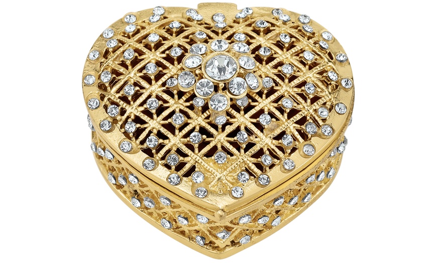 Image 9: Cofanetto a forma di cuore con rosa eterna