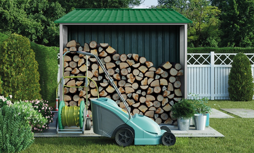 Image 5: Log Store Metal Shed