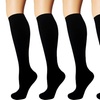 Image 8: Solid Knee-High Compression Socks for Men & Women Graduated 15-20 mmHg (5-Pairs)
