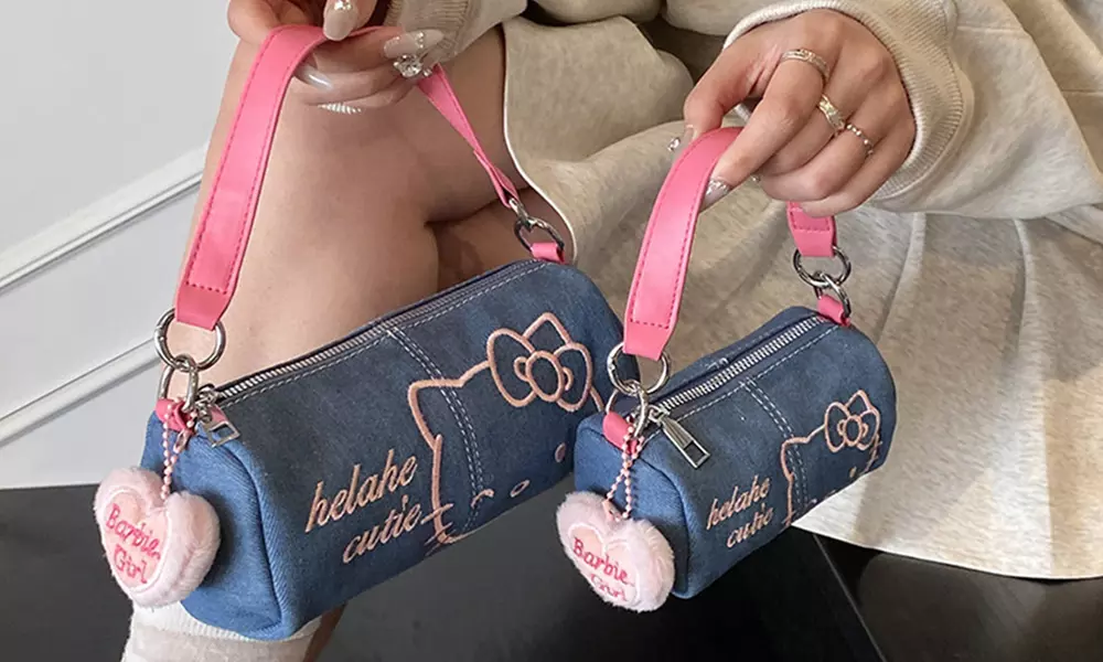 Hello Kitty Inspired Cylinder Handbag - Primary Image