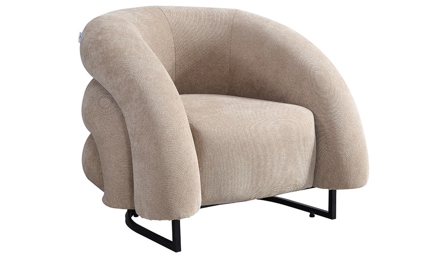 Image 3: Home Deluxe Sessel MACA in Samt-Optik