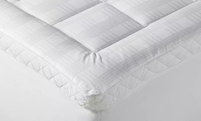 LCM Home 400TC Cotton Top Damask Mattress Topper - Second Medium