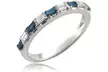 1/2 CTTW Diamond and Blue Sapphire Band in 14K Gold by Brilliant Diamond - Image 2