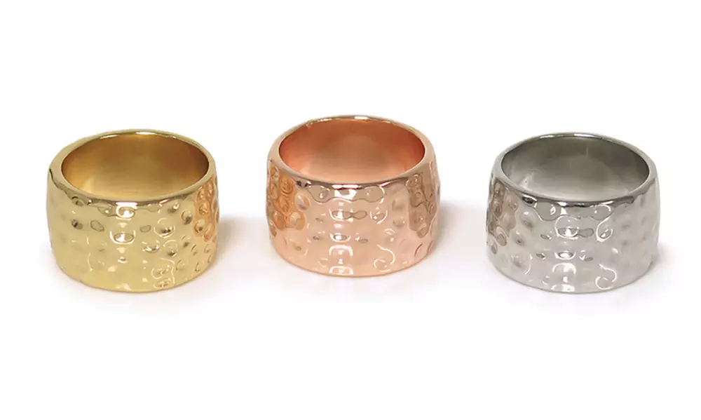 Hammered Cigar Ring by Eternally Haute - Primary Image