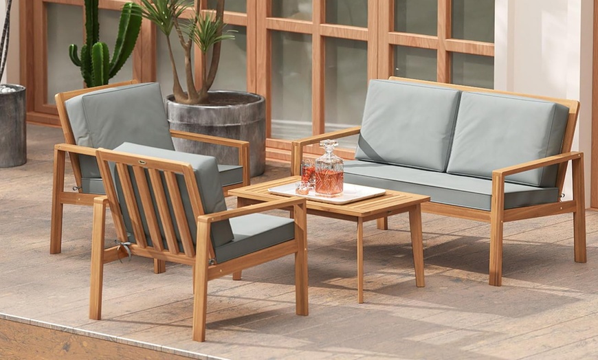 Image 21: Outsunny Four Seater Garden Furniture Set