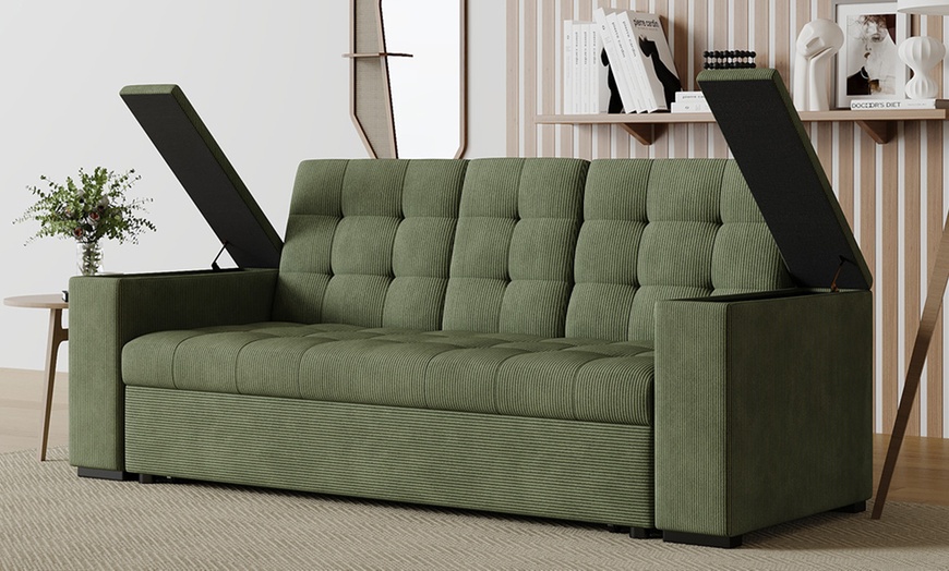 Image 38: Canapé convertible "Tilia" 3 places en tissu Kocoon