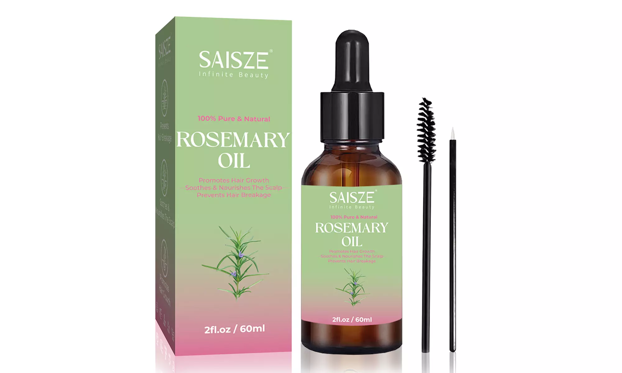 Saisze Organic 100% Pure and Natural Batana Oil or Rosemary Oil for Hair Growth 