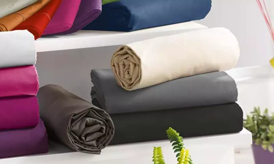 Drap housse 100 % coton ; plusieurs tailles et coloris au choix - Primary Image