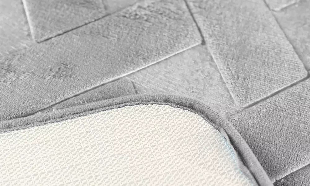 Lot de 3 tapis de bain à mémoire de forme Square