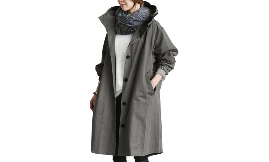 Image 4: Women's Casual Style Long Trench Coat 