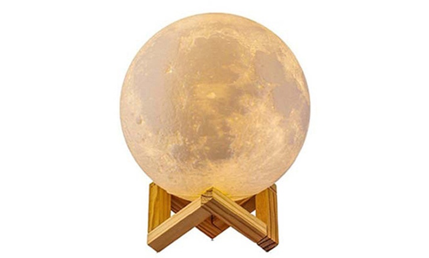 Image 3: Lampada notturna a forma di luna