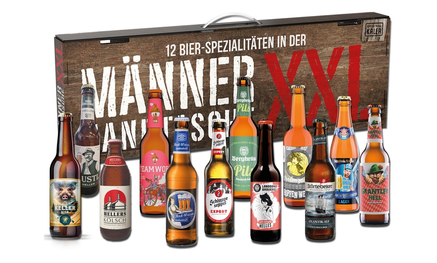 Image 1: Kalea Männerhandtasche mit 12 Bierspezialitäten (7,32€/1L)