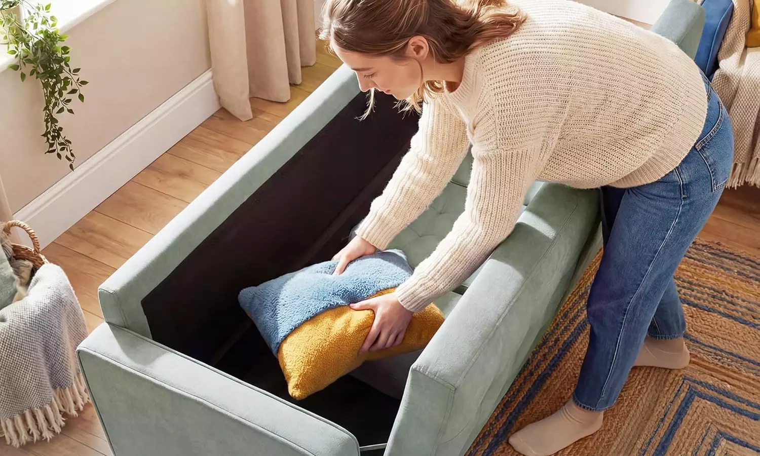 Homcom Three Seater Storage Sofa